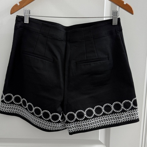 Black Embroidered Women's Shorts - Picture 2 of 3